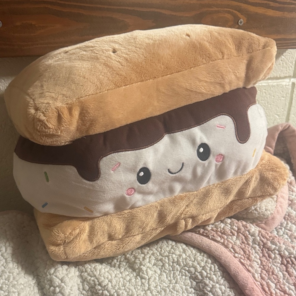 Cute S'mores Plush Pillow-heatable!!!